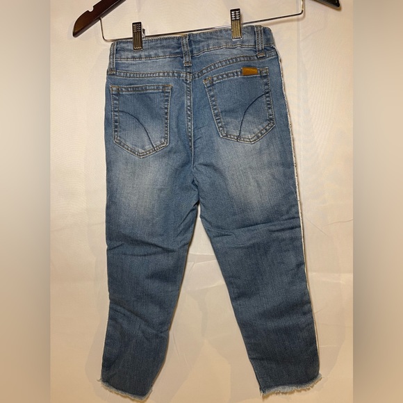 Joe's Tuxedo Stripe Girls Cropped Denim Jeans Size 10 - Picture 2 of 9